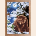 Схема для вышивания бисером МАГИЯ КАНВЫ "Медведь под елкой"